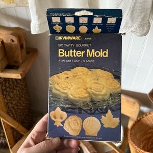 Irvinware Six Gourmet Butter Mold - Floral & Shell Shapes